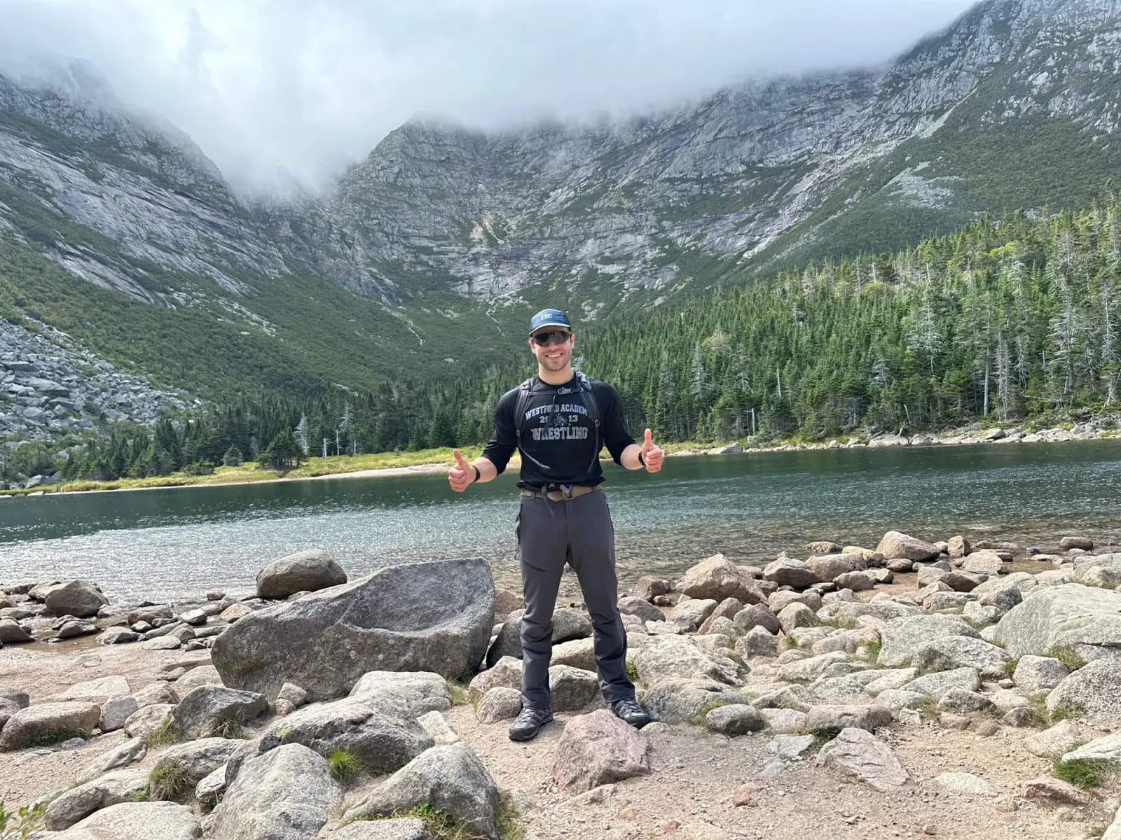 Ben at Chimney Pond below Katahdin